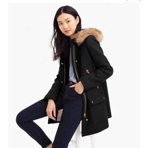 J. Crew Black Wool Coat